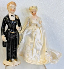 Lipper & Mann Bride and Groom Porcelain Figurines 1950s