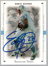 Eddie George 1999 UD Tennessee Ohio State Autographed Signed Card NM COA