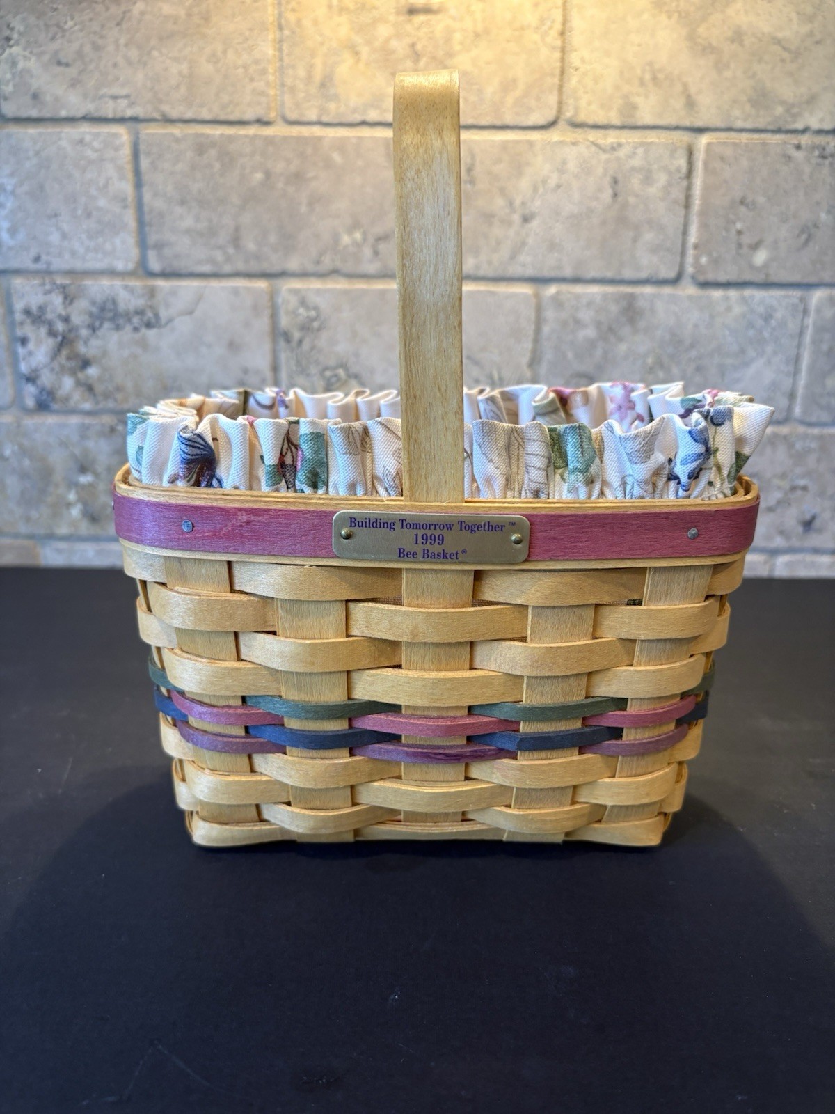 1999 Signed Longaberger Bee Basket “Building Tomorrow Together” Combo