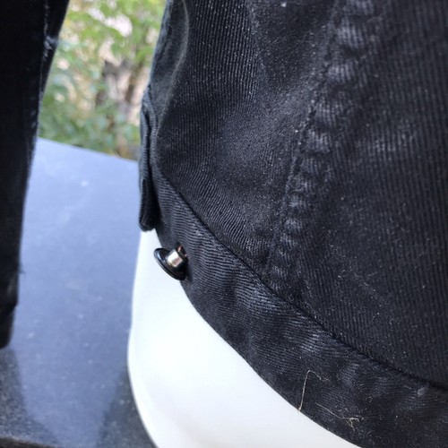 7 For All Mankind Waxed Denim Jacket Mens Large Black - Bild 5 von 9