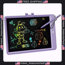 10 Inch Colorful LCD Doodle Board for Kids, Reusable Drawing Tablet, Safe