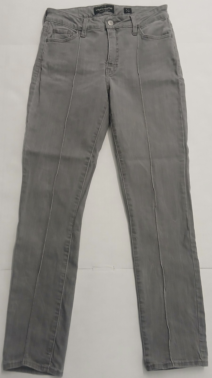 Lucky Brand Women Jeans, Hayden Skinny Mid Rise Gray Stretch Size 2 / 26