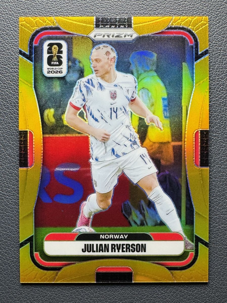 2026 Panini Prizm FIFA World Cup Julian Ryerson #332 GOLD Prizm /10 Norway