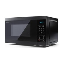 Sharp Black 800W 20 Litre Capacity Microwave with 11 Power Levels - YC-MS02U-B