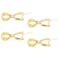 4 StüCk 925 Sterling Silber KlemmöSe, 14Mm AnhäNger ÖSenverschluss, Gold