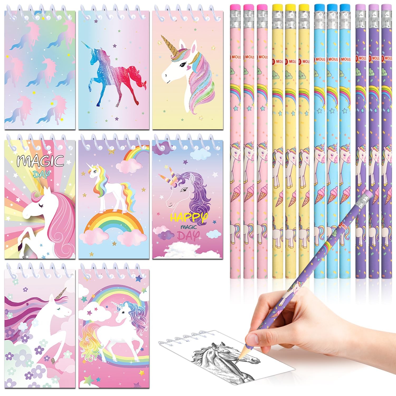 Crayons de bois HB et petits carnets pour l'organisation de votre bureau