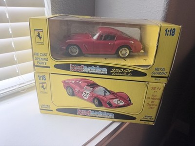Lot of 2 - Ferrari 250 GT & 330 P4 by Jouef Evolution 1/18 scale 
