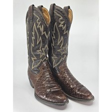 Stivali da cowboy vintage Montana Python da uomo 7D taglio pancia pelle esotica Western Mexico
