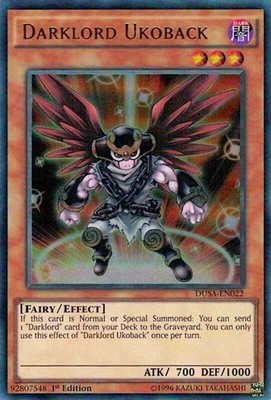Yugioh! Darklord Ukoback - DUSA-EN022 - Ultra Rare - 1st Edition Near Mint