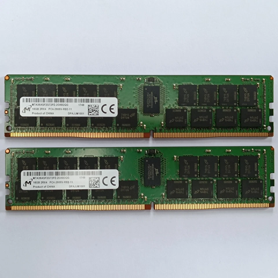 64GB (4 x 16GB) Micron MTA36ASF2G72PZ-2G6B2 2Rx4 PC4-2666V DDR4 ECC Server RAM - Image 4 of 4