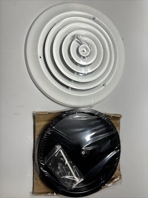 Handua Steel Round Air Supply Diffuser with Butterfly Damper for Ceiling 10 inch