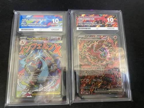 Mega Charizard EX 023 Oricorio EX 024 UPC ACE 10 Sequential Perfect Subgrades