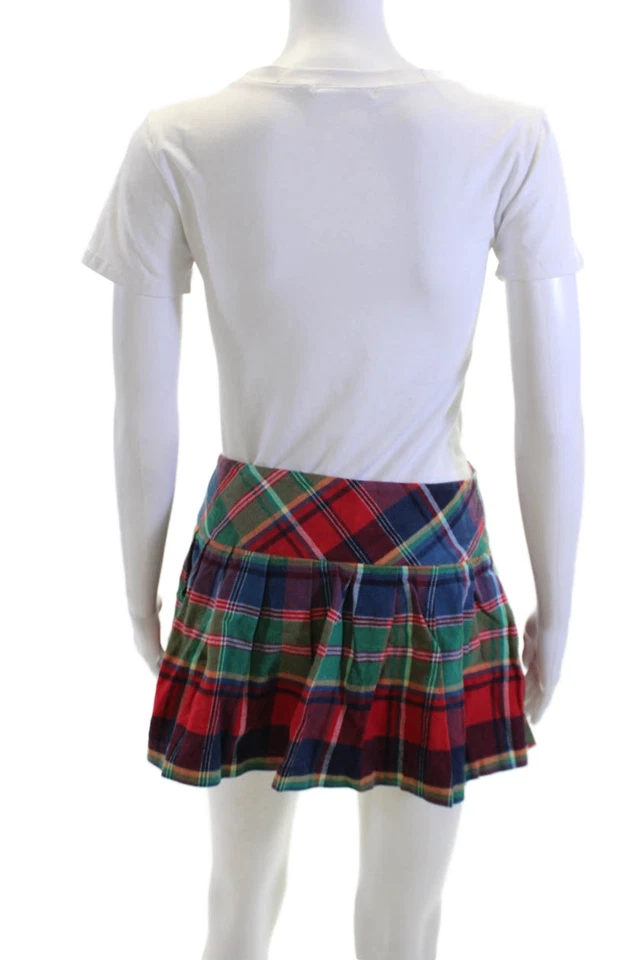 Ralph Lauren Blue Label Childrens Girls Plaid Mini Skirt Multi Colored Size 14 - Image 3 of 4
