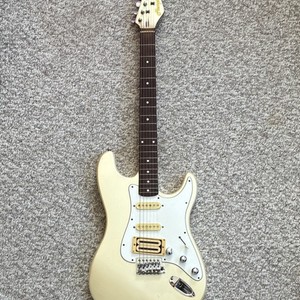 Vintage Memphis Strat Electric Guitar Olympic White