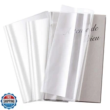 ReliThick 100 Pack Adjustable Clear Book Covers Fits Books with 9.25 x 15 Inc