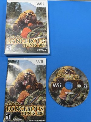NINTENDO WII 2008 CABELAS DANGEROUS HUNT 2009 GAME W/ MANUAL
