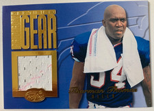 THURMAN THOMAS 230/300 White Jersey 1999 Leaf Certified Gridiron Gear COA Bills