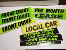 90 Car Dealer Vinyl Window Sales Sticker Decals - Front Drive, Service Plan NEW