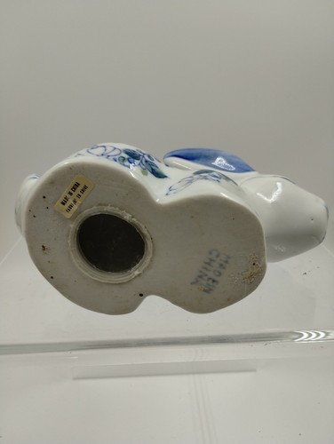 Porcelain White & Blue Rabbit Bunny Piggy Bank Free Shipping - Picture 5 of 5