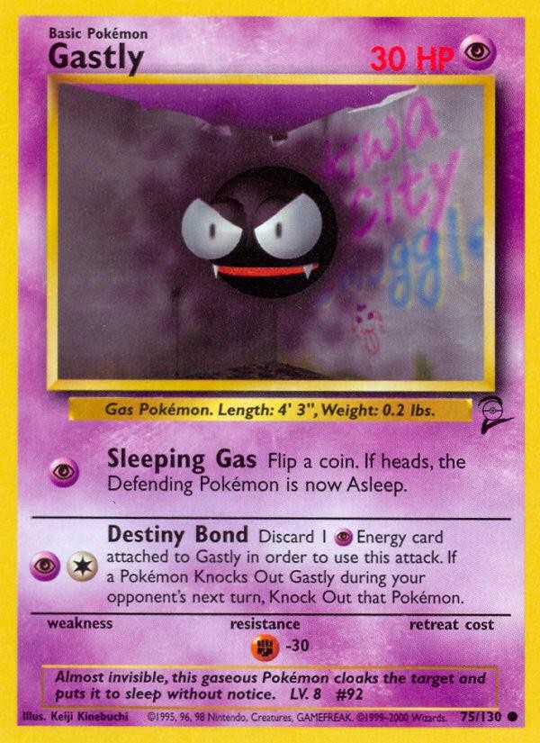 Pokemon Gastly (75/132) Base Set 2 DMG
