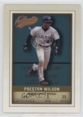 2002 Fleer Authentix Second Row 65/250 Preston Wilson #103 0ot5