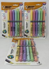 BIC Highlighter Grip Pastel, Pens 6 Count Pack of 3  Pastel New