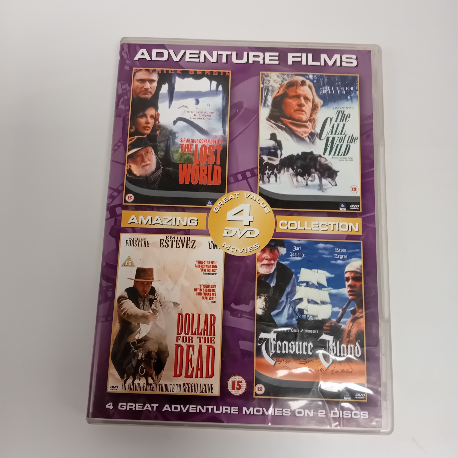 Lost World/Call Of The Wild/Dollar For The Dead/Treasure Island (DVD, 2008)