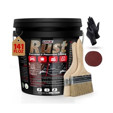 Rust Converter  Metal Primer, 141 Fl Oz Black Rust Inhibitor Paint for Metal...