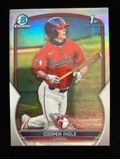 2023 Bowman Chrome Draft COOPER INGLE 1st Rookie REFRACTOR #BDC-85 Guardians RC