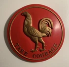vintage Take Courage Brewery Rooster Cockerel Beer Sign UK British Pub Decor
