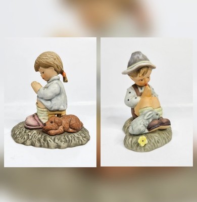 Goebel Hummel Nature's Prayer BH 55  And Silent Prayer BH 2 Figures 1997 Set