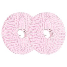 2 Pcs Portable Travel Clothesline, 16.4ft Clothes Line with Hooks, Pink