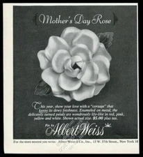 1963 Albert Weiss costume jewelry Mother's Day rose pin photo vintage print ad