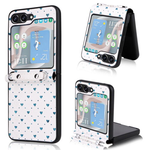 Stoßfestes Leder Schlüsselband Hülle Cover für Samsung Galaxy Z Flip5 Flip4 Flip3 5G - Bild 12 von 18