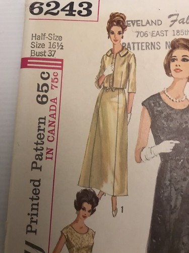 Simplicity 6243 Vintage 60s Sewing Pattern Dress and Jacket - Picture 5 of 7