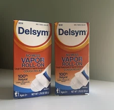 Delsym Vapor Roll-On Cough Relief & Topical Analgesic 1.76 oz Ex 06/2025