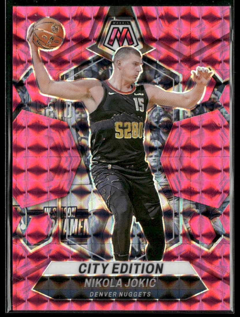 2023-24 Panini Mosaic #287 Nikola Jokic Pink #/149
