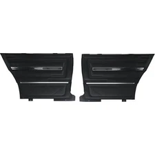 PUI Interiors PD280C Rear Door Panel, 1966 Chevelle Coupe, Black