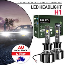H1 LED Headlight Fog Light Beam Bulbs Globes Kit 6500K White 9000LM HID 6000K