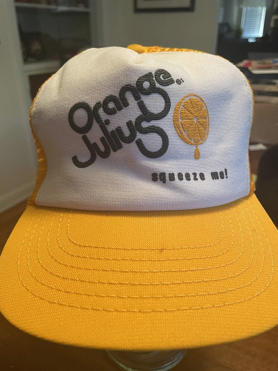 Vintage RARE 80’s ORANGE JULIUS Trucker Snapback Mesh Hat Cap Foam USA Made