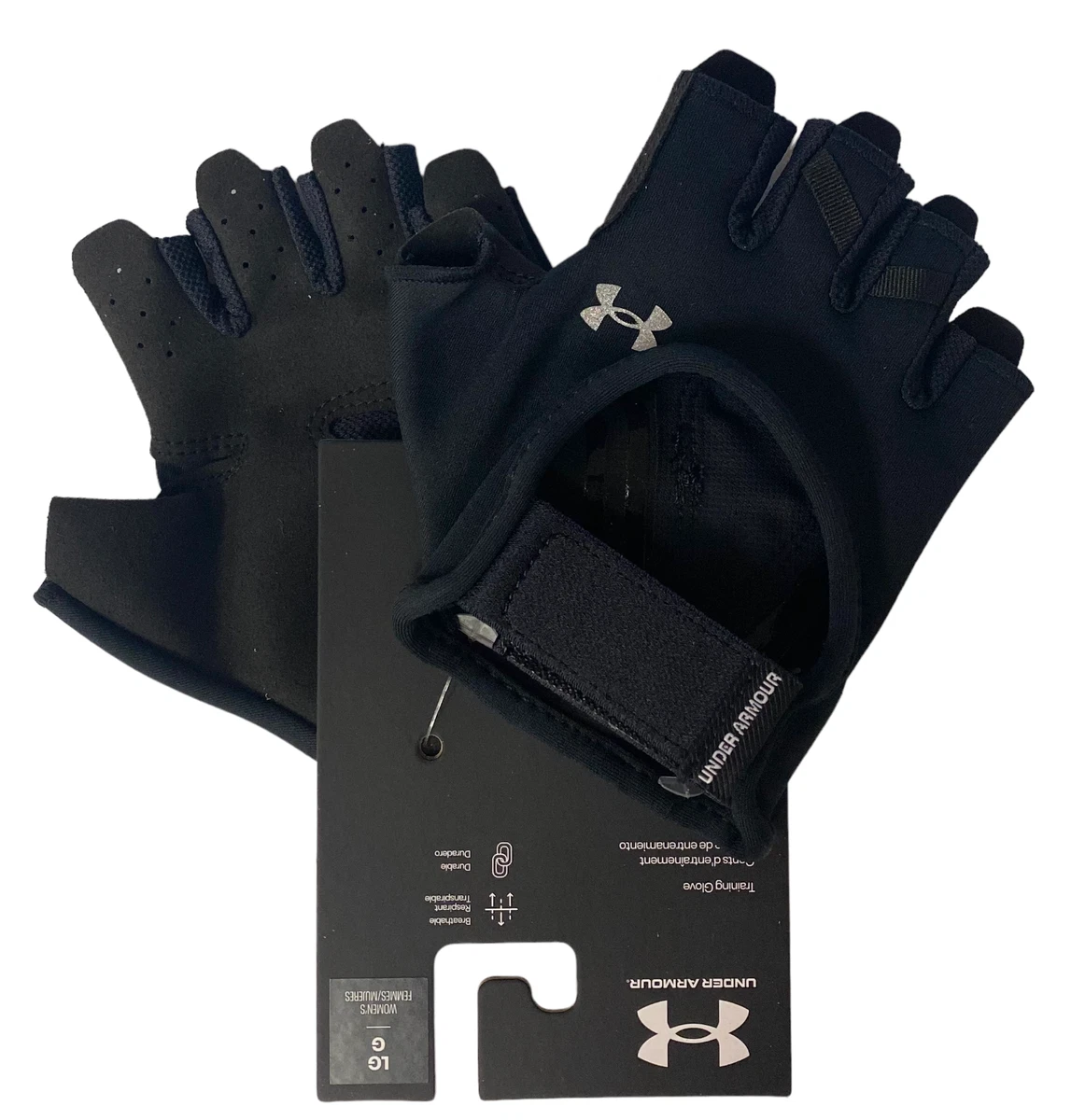 Under Armour Womens Training Gloves - Large - Black - [1377798-001]