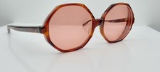 Vintage COC Hexi Tortoise Geometric Horn-Rimmed Sunglasses USA FRAMES ONLY