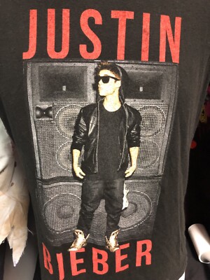 Justin Bieber believe tour 2012 2013 black medium ladies Justice My World 2.0￼