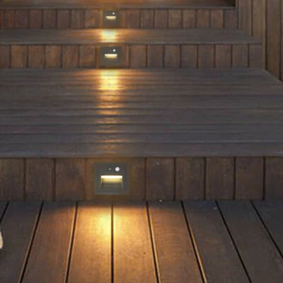 FVTLED LED Stair Step Wall Light PIR Montion Sensor Outdoor Waterproof Corner Lamp IP65