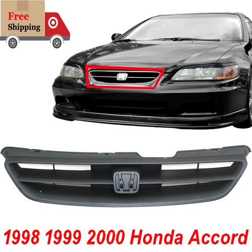 For 1998 1999 00 Honda Accord Front New Grille Black Primed Shell And Insert Ebay