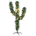 5Ft Pre-Lit Cactus Artificial Christmas Tree w/Led Lights Decorative Accessories