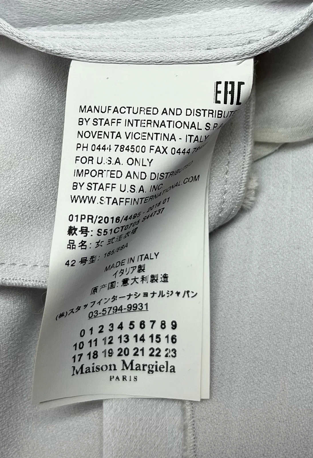 Abito Maison Margiela ALTERATO grigio asimmetrico volant bordo sfilacciato linea A tg 42