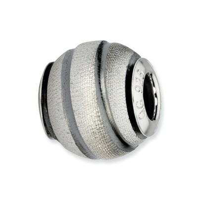 Graue Laser Cut Perle .925 Sterling Silber Reflexionsperlen