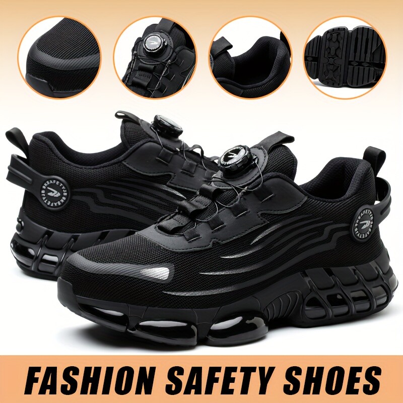 Steel Toe Work Boots for Men - Lightweight Indestructible Safety Sneakers