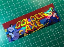 Golden Axe Arcade Marquee 2x5.75” Sticker Decal Holographic Glossy Vinyl